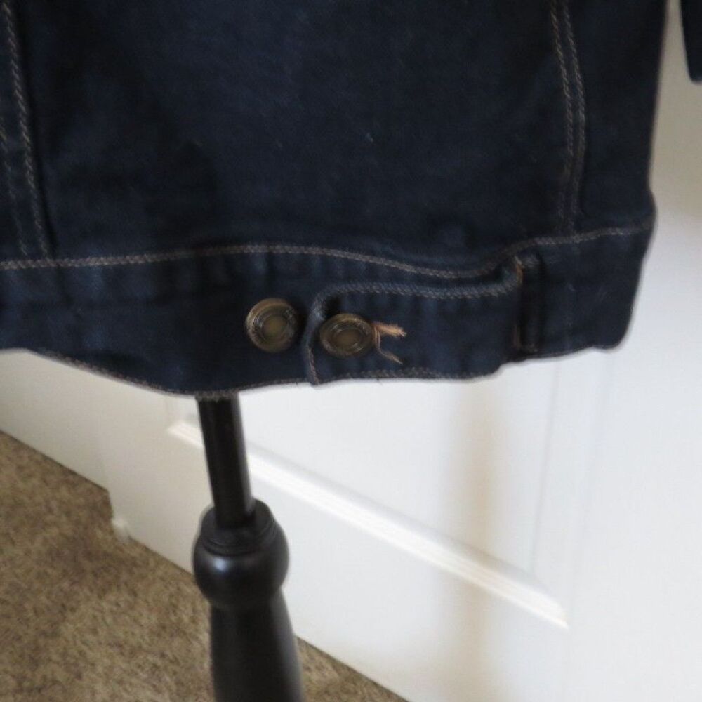 Woman Within Plus Size Long Stretch Denim Jacket Oversized Blue 18W NWOT - Picture 4 of 10